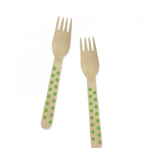 Fork - Polka Green